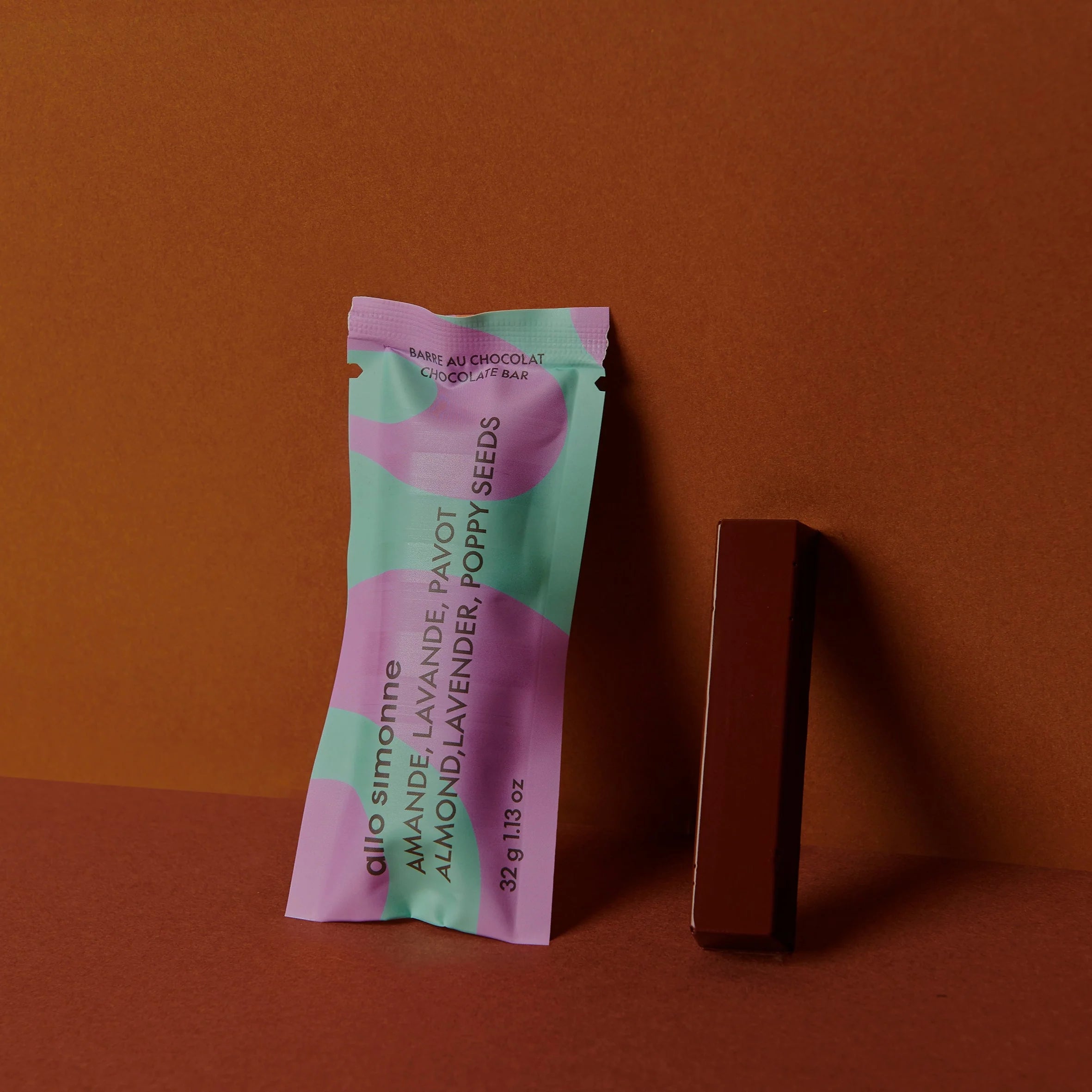 Allo Simonne Dark Chocolate - Almond, Lavender & Poppy Seeds