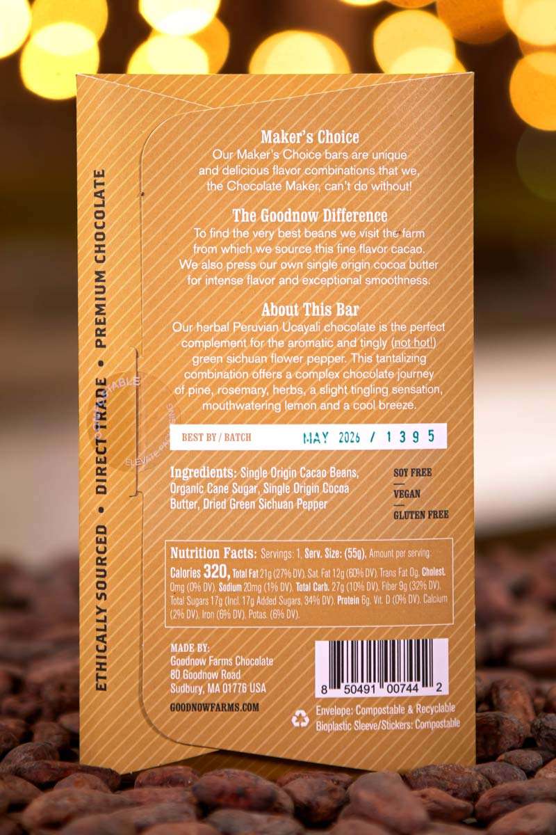 Pepper Chocolate | Goodnow Farms - Herbaceous Sichuan Pepper, 70%