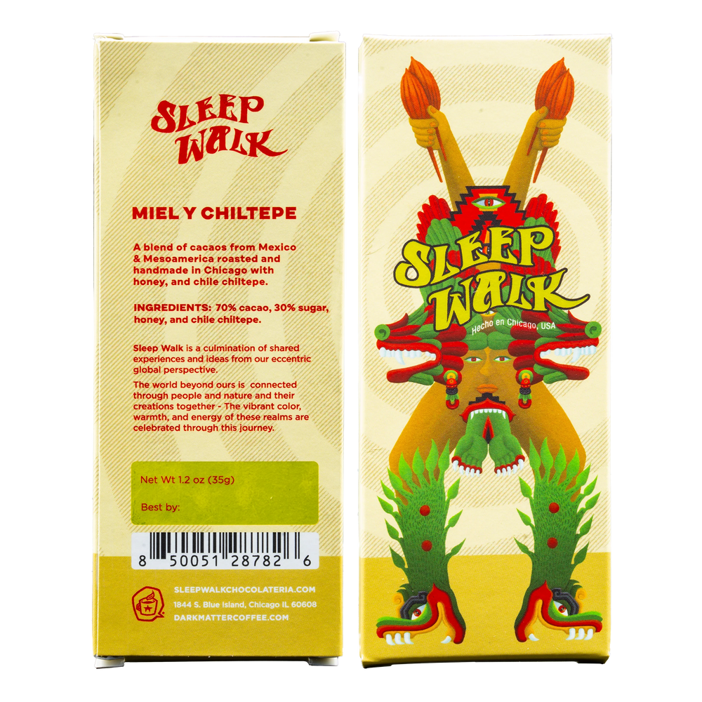 Dark Chocolate Benefits | Sleep Walk - Miel Y Chiltepe, 70%