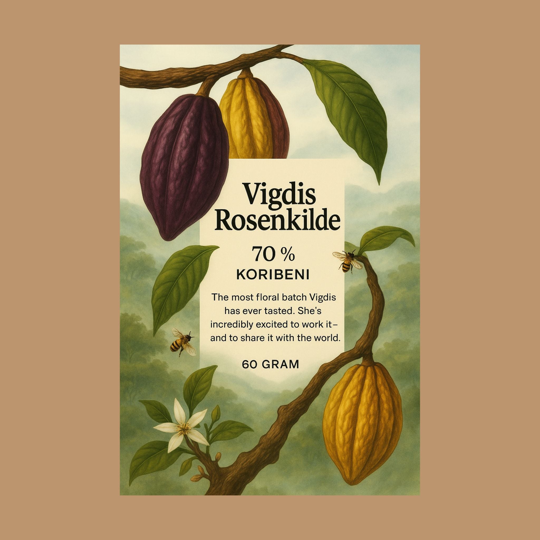 Vigdis Rosenkilde - Koribeni 70% | Norwegian Chocolate