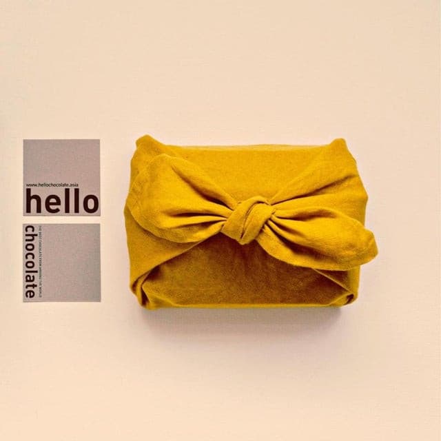 Sustainable Chocolate Gift Wrap Mustard | Best Bean-to-bar Chocolate in the World