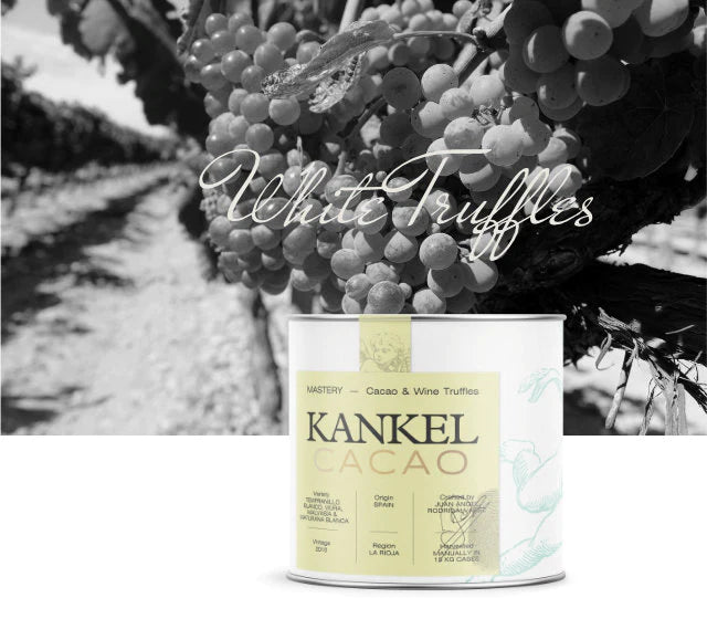 Gourmet Chocolate Truffles | Kankel Cacao - La Rioja White WineKankel Cacao - White Wine Chocolate Truffles