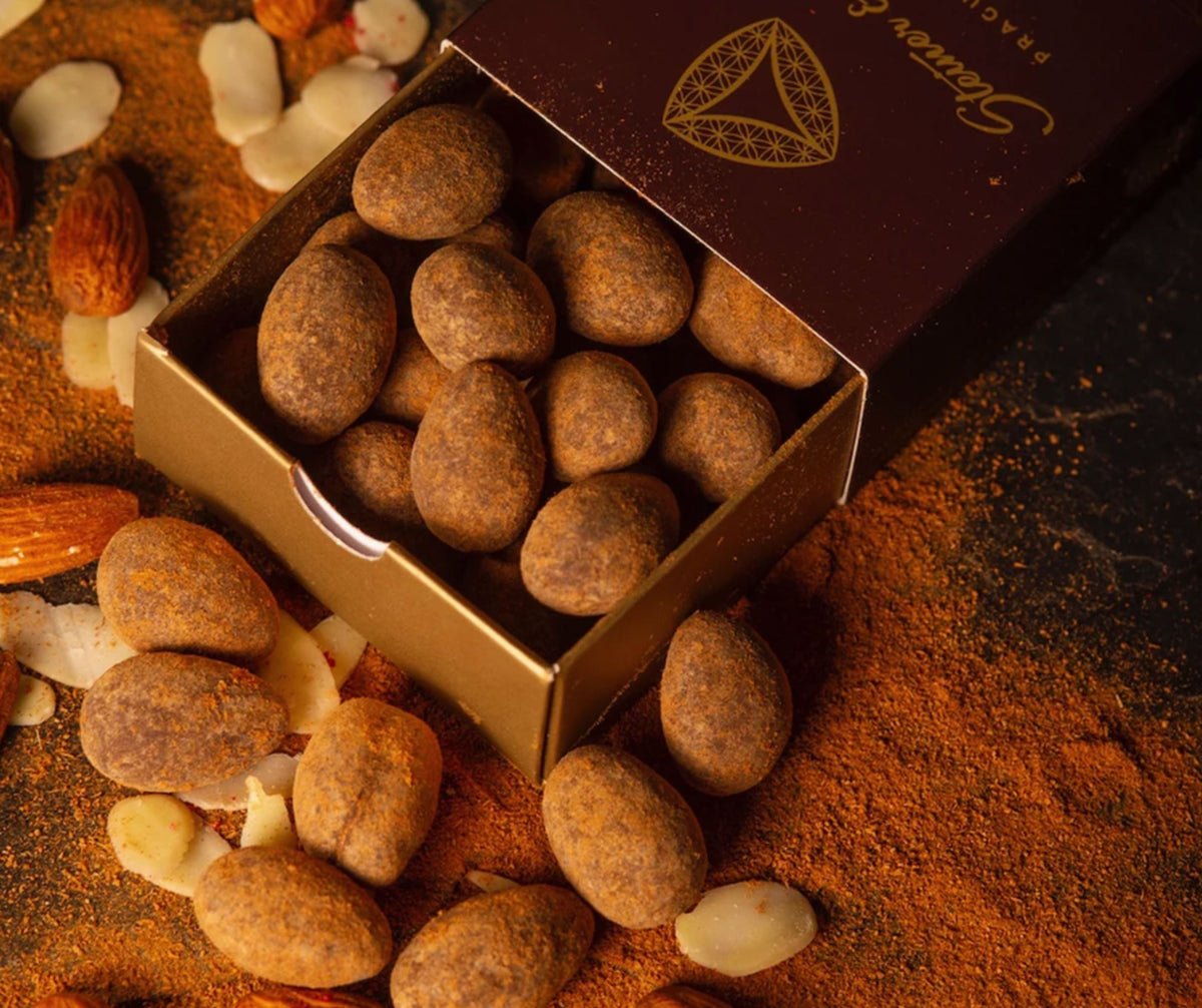 dark chocolate almonds