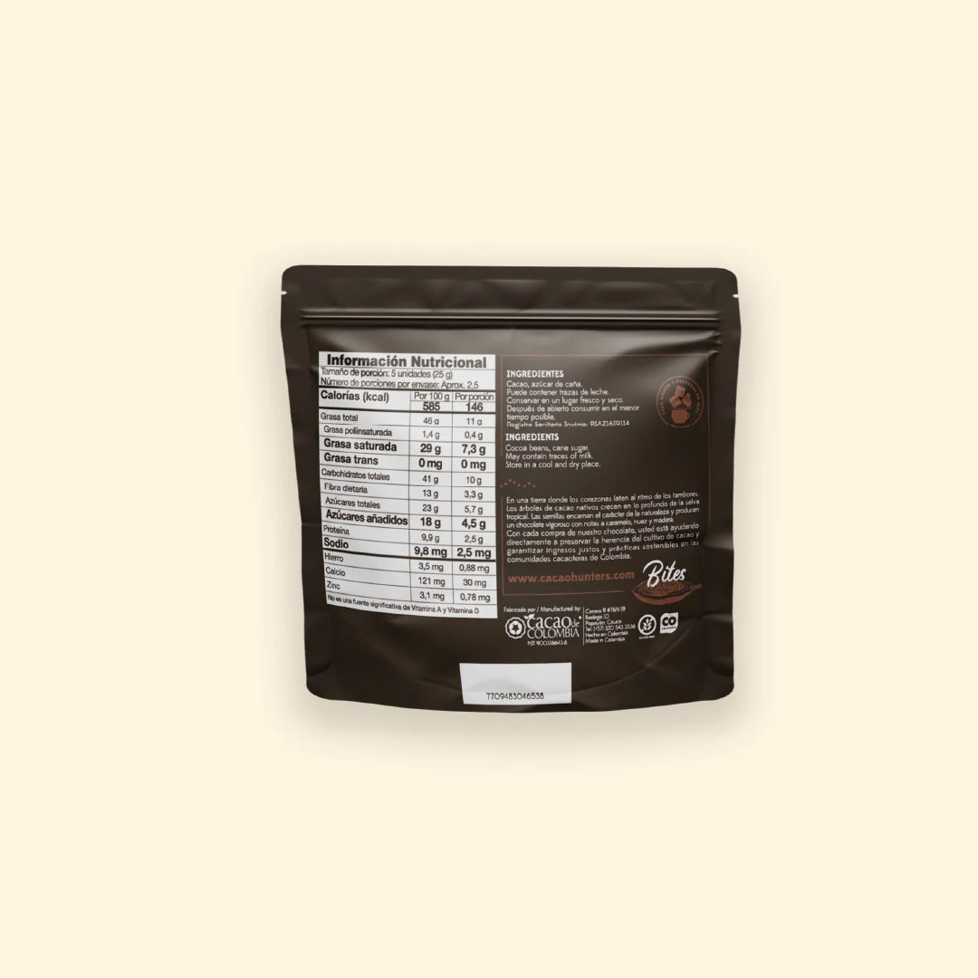 Dark Chcoolate | Cacao Hunters - Tumaco 82% Ongredients