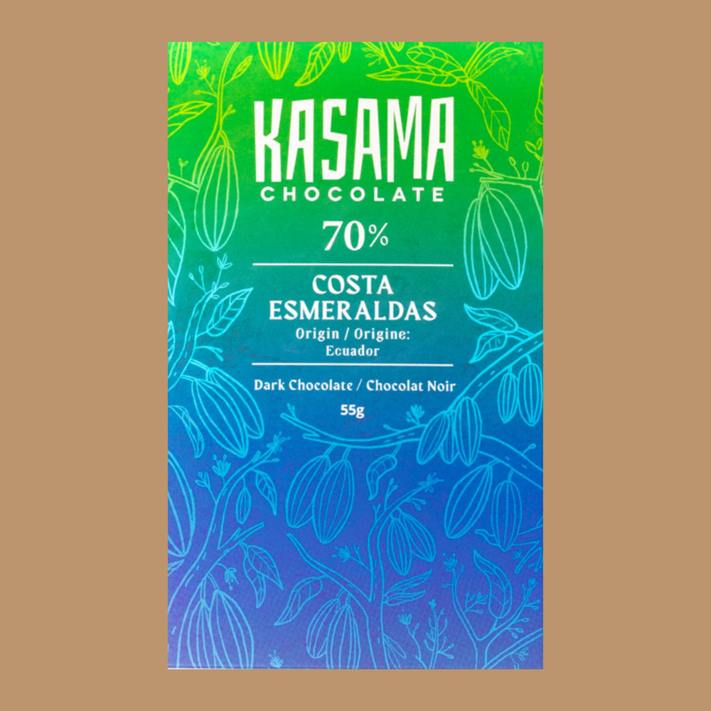 Plain Dark Chocolate Bar | Kasama - Costa Esmeraldas, 70%