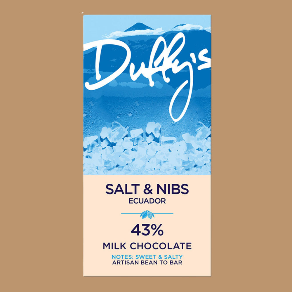 Best British Chocolate | Duffy's - Ecuador, Salt & Nibs, Milk, 43%