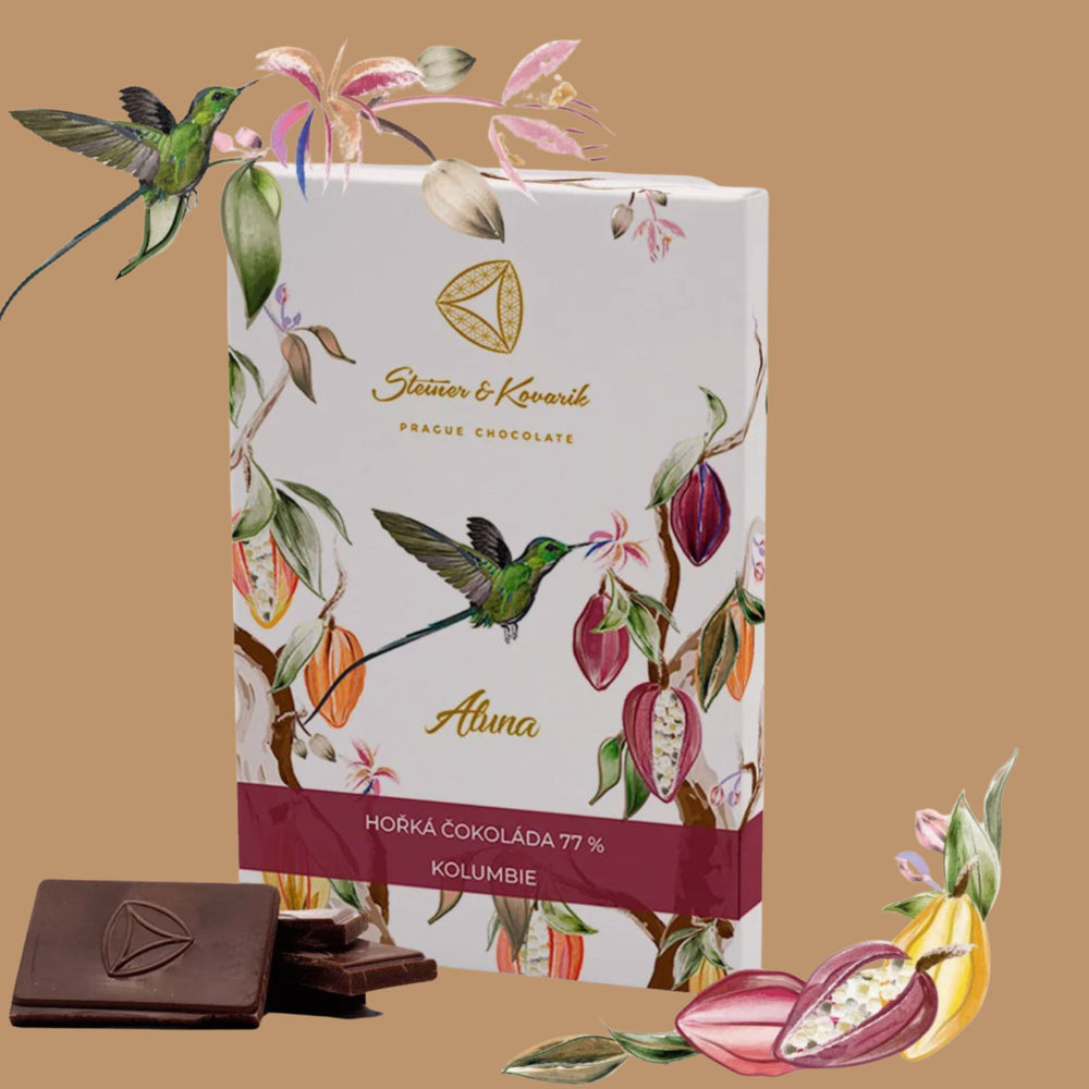 Prague Chocolate - Aluna 77% Organic Dark Chocolate, Colombia | Single-Origin Bean-to-Bar