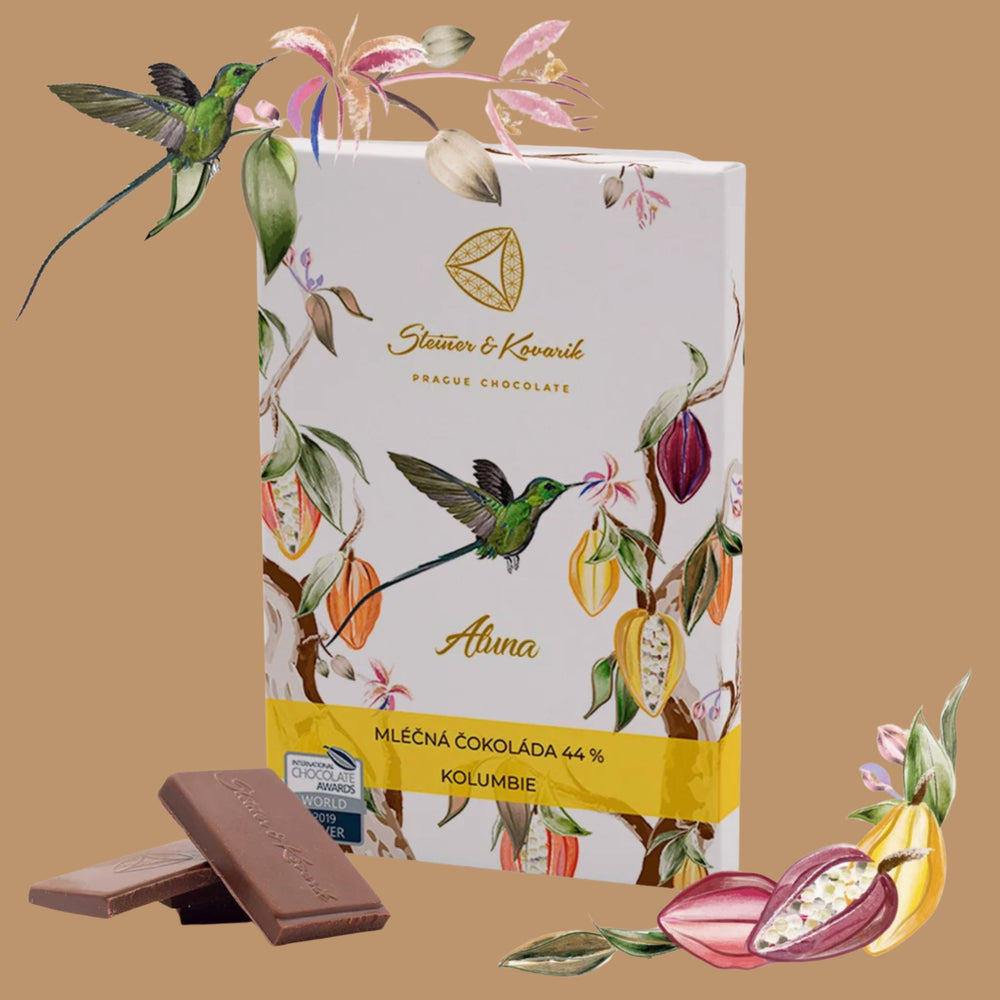Prague Chocolate - Aluna 44% Organic Milk Chocolate, Colombia | ICA & Great Taste Winner