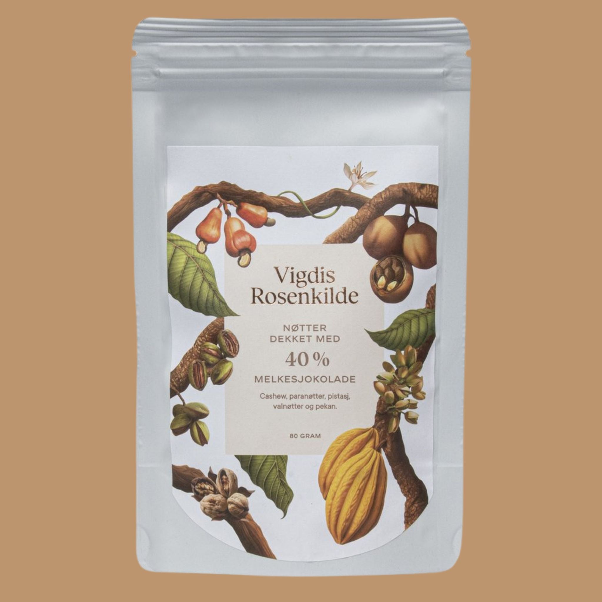 Vigdis Rosenkilde Chocolate - Nuts in 40% Milk